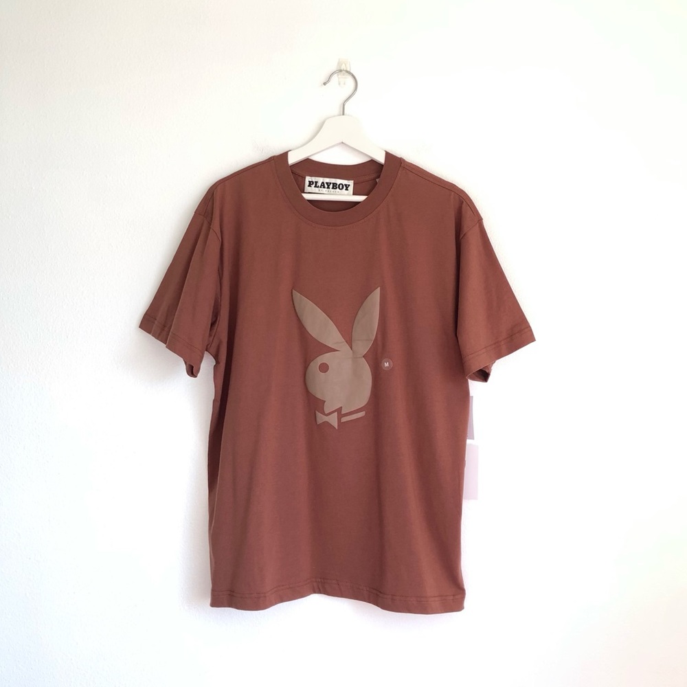 NWT Playboy by PacSun Brown Bunny Logo T-Shirt Size Large